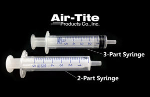Two-part syringe three-part syringe Air-Tite Products 2-part syringes 3-part syringes