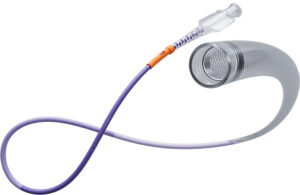 An illustration of the Cerenovus Cereglide71 aspiration catheter.