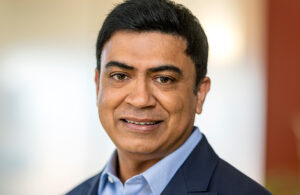 A photo of Santosh Prabhu, divisional VP of product development for Abbott’s structural heart business. 