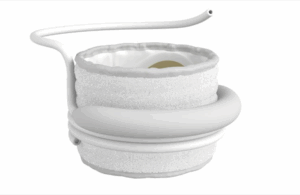 This is an Edwards Lifesciences marketing image of its Sapien M3 heart valve.