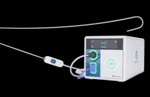 Atraverse Medical transseptal access system with the Hotwire RF guidewire and generator (1)