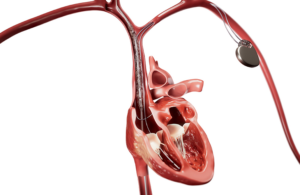 Philips Bridge Plus occlusion balloon inflated in SVC